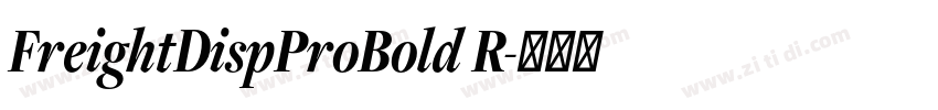 FreightDispProBold R字体转换 FreightDispProBold R字体转换